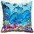 Blue Polyester Cushion 16 X 16 Inches
