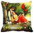 Green  Yellow Polyester Cushion 16 X 16 Inches