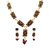 14Fashions Design Necklace Set in Maroon & Green - 1100814