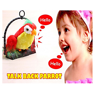 Talk Back Parrot Bird Toy IT IMITATES WHAT YOU SAY