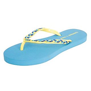 Women's EVA Braided Strap Slippers Blue