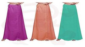 Palkee Saree Cotton InSkirt/ Petticoat Combo 3