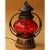 khan handicrafts  Wooden  Iron Hand Carved red Colored Electric Lantern