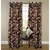 Polyester Multicolor Floral Eyelet Long Door Curtain
