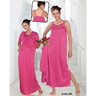 Hot Lady Love Sexy 2pc Sleep Wear Nighty Over Coat Fancy Fun 305c Pink Night Robe Set Gurlz Bedroom Suits Any Age Group