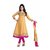 Florence Mustard Music Combric Cotton Embroidered Suit (Unstitched)