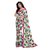 Fabdeal White  Pink Colored Crepe Printed Saree