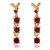 Mahi Gold Plated Endearing Earrings With CZ And Ruby