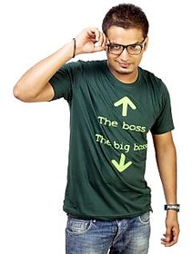 SahiBanda The Big Boss Bottle Green T-shirt