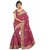 SuratTex Pink Bhagalpuri Silk Embroidered Saree With Blouse