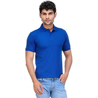 Tsx Exquisite Cotton Blend Blue Polo T-Shirt (3)