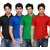 TSX Men's Multicolor Polo (Pack of 4)