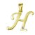 Kaara Alphabet 'H' Diamond & Gold Pendant - SAN-H