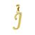 Kaara Alphabet 'J' Diamond & Gold Pendant - SAN-J