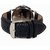 Foster'S Round Dial Black Leather Strap Quartz Watch For Men
