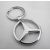 Mercedes Benz Heavy Metal Alloy Chrome Key Chain Ring Free Shipping