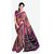 Triveni Brown Faux Georgette Printed Saree With Blouse