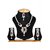 Ethnic Jewels White Alloy Necklace, Earring & Maang Tikka Set (Ey-365)