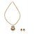 Ethnic Jewels Golden Alloy Earring & Pendant Set (Ey-356)