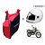 Speedwav Sporty Bike Body Cover+Full Face Riding Helmet WHITE-Hero Impulse