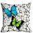 Colorful Butterfly Digitally Printed Cushion Cover (16x16)