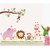 Walltola Wall Sticker - Baby Cartoon Animal Kingdom Kids Room 869 (Dimensions 120x90 cm)