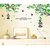 Walltola Wall Sticker - Branches With Green Leaves And Birds 7128 (Dimensions 130x90 cm)