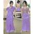 Daily Wear Sheer  Chest Nighty  Overlap New Sleep  Robe Set Satin 347A Purple