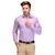 Formals by Koolpals-Cotton Blend Shirt White Vertical Stripes on Purple