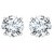 Silver Dew 925 Sterling Silver Solitaire Round White Earring