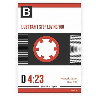 Shop Michael Jackson Bad 1987 Songs Lyrics Music Cassette Poster Online Shopclues