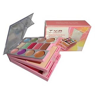 T Y A Make- Up Kit With 13 Color Eye Shadow And 2 Compact Powder And 2 Lip Color