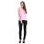 Sierra poly georgette pink ovelapped top
