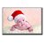Amazingly cute baby with Santa hat Poster
