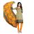 Dfolks Orange And Black Cotton Printed Salwar Suit Dress Material (Unstitched)
