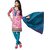 Dfolks White And Pink Cotton Printed Salwar Suit Dress Material (Unstitched)