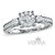 Vorra Fashion White Platinum Plated 925 Sterling Silver Wedding Ring For Woman