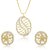 Oviya Gold Plated Golden Mesh Pendant Set with Earrings For Women NL4101023G