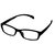 Mouser Black-black Frame Rectangle Unisex Eyeglasses