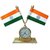 Indian  Flag With Clock For Office Car Home