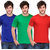 TSX Men's Multicolor Round Neck T-Shirt (Pack of 3)