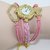 Pink Leather Bracelet Watch with Heart Pendant - 838