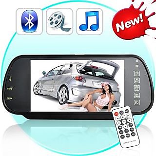 7 INCH REARVIEW MIRROR MONITOR - BLUETOOTH TOUCH BUTTON