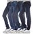 Blue Mid Rise Jeans For Mens (Pack Of 4)