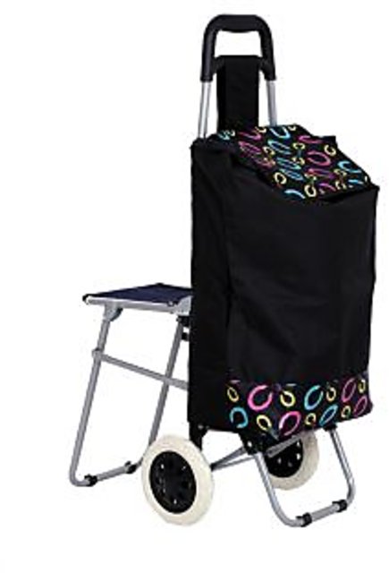 Shopping trolley bag with chair hot sale