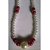 Ria Collection Red and White Pearl Bead Necklace