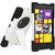 Amzer 96175 Double Layer Hybrid Case  Kickstand - Black/ White  Nokia Lumia 1020