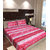 Homefab India 100% cotton Pink Double Bed Sheet With 2 Pillow Covers (DBS101)