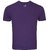 Zovi Men's Cotton Deep Purple Solid V Neck T-shirt