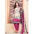 Riti Riwaz Exclusive Beige & pink Cotton dress material with dupatta